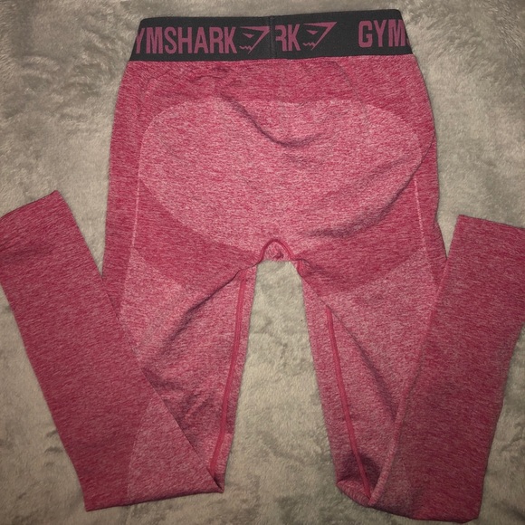 Gymshark Flex Leggings - Dusky Pink Marl/Charcoal - Picture 2 of 3